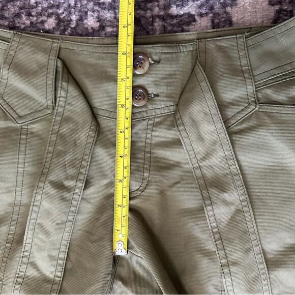 Nanette Lepore Vintage Women’s Size 4 Olive Army Green Belted Flared Pants - Picture 7 of 10